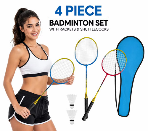 4pcs badminton racket - 4pcs, set
