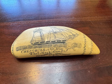 SCRIMSHAW FAUX SPERM WHALE