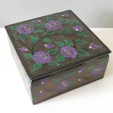 Lacquered Wooden Box Trinkets