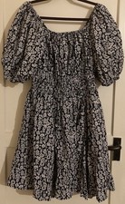 George Asda Floral Dress Size 20 Brand New Unworn Puff Sleeve Shirred Waist