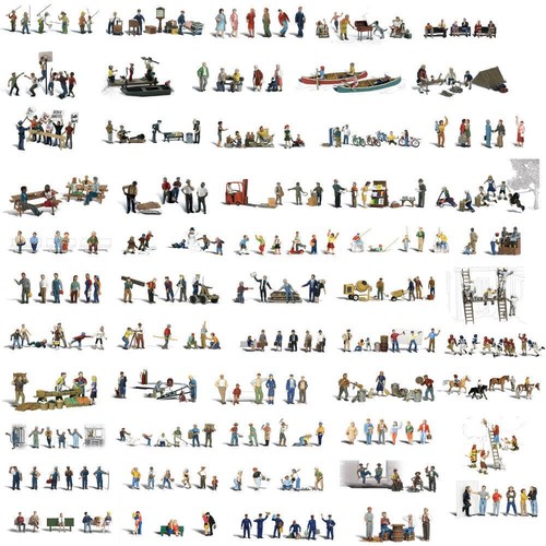 Hand painted scale figures - hand-painted,