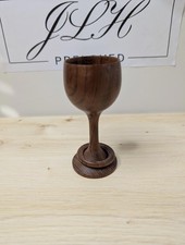 Vintage Wooden Hand carved Ring Goblet - Cup - Trapped Ring - Impossible Carving