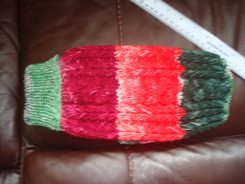 Hand knitted dog jumper small - hand,
