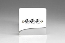 3 Gang Triple Polished Chrome Toggle Light Switch Flat Plate 3g Dolly Volex   X1