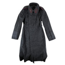 Bulgarian Army Greatcoat Grey Wool Vintage 50s Cold War Communist Era Medium