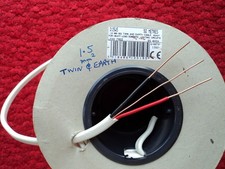 3 Metres Twin & Earth Electric Cable, 1.5 mm2, OLD COLOURS, Unused - Off Drum.
