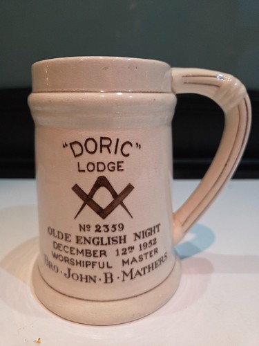 1950s vintage ceramic masonic - ceramic,