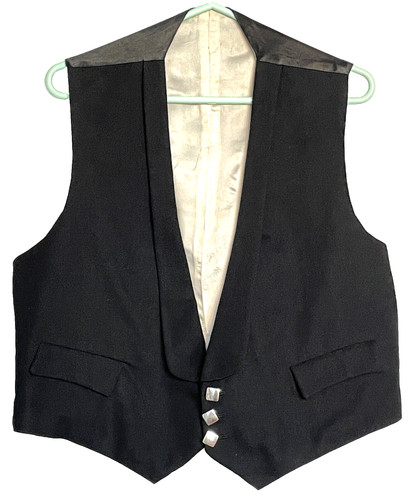 Mens black wool waistcoat - , 44