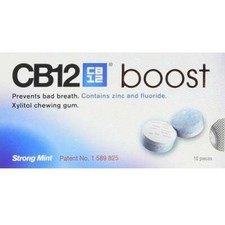 CB12 Boost Sugar Free Chewing Gum - Strong Mint x 3 Pack