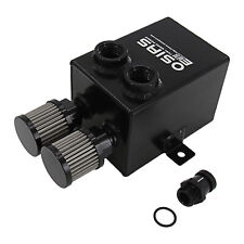 2L 12AN Oil Breather Baffled Aluminium Catch Tank Can &Filter &10AN Drain Tap UK