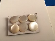 Waistcoat Buttons, 6 Mother of Pearl 