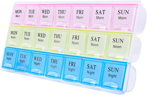 Large weekly pill organizer - weekly, 3
