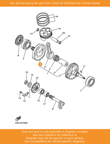 Yamaha crank 5ul - yamaha, 2,