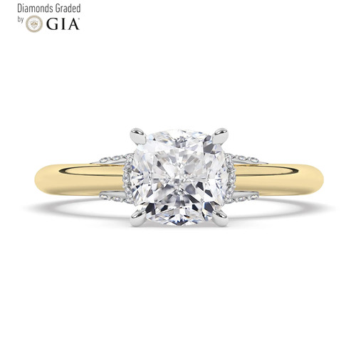 Cushion diamond engagement - cushion,