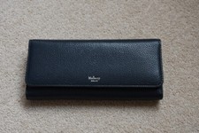 Mulberry MIDNIGHT & SILVER Large Continental Wallet / Purse ~ Dark Navy RRP £375