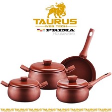 7 Pcs Aluminium Cookware Set Sand Blasting NON-STICK Saucepan Frypan KITCHEN Pot