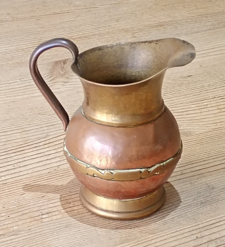 Small copper and brass jug