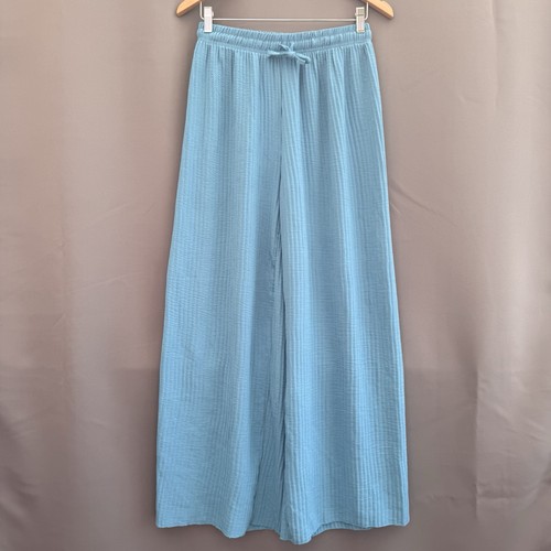 Wide leg trousers l blue - wide, m/l