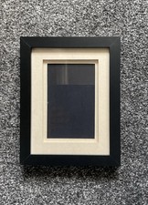 Black Deep Frame Double Border Photo Frame Wall Mounted 5.5” X 3.5”