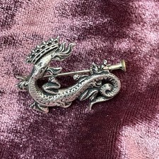 Vintage Heraldic Dragon Brooch