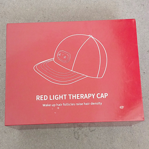 Red light therapy cap - red, hair
