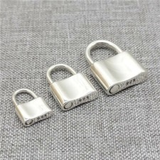 925 Sterling Silver Plain Padlock Charm Lock Pendant Padlock Clasp Can Be Opened