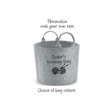 Personalised Knitting Storage Bag Basket Crochet Craft Sewing Storage Box mum