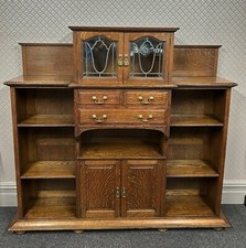 Arts And Crafts Oak Bookcase By Shapland And Petter