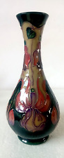 STUNNING MOORCROFT COLLECTORS CLUB FUSCHIA VASE - PERFECT 1ST QUALITY