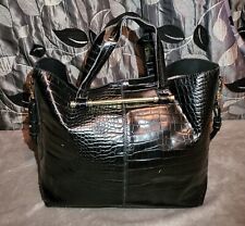 TOPSHOP Womans/Girls Skinsnake Black Tote Bag  Leather Crossbody Handbag