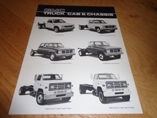 1986 GMC TRUCK CAB / CHASSIS BROCHURE (American market)