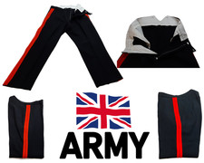 No1 Dress Trousers Wingback British Army Uniform Twin Red Stripes Waist 34"