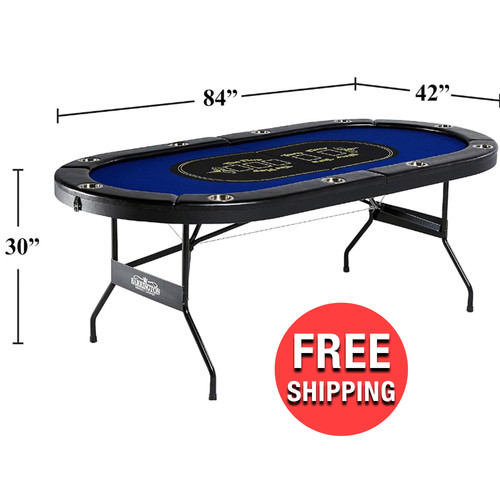 Indoor player poker table - 10-player,