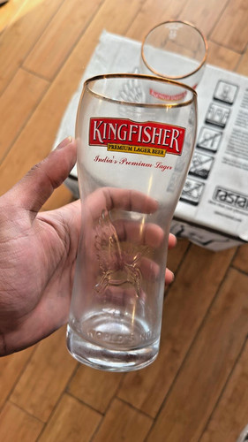 Kingfisher large pint glasses - kingfisher,