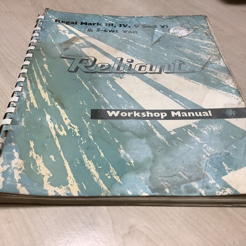 Reliant workshop manual regal - manual,