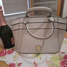 Anne Klein Mist Grey Faux Leather Handbag used