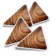 4x Triangle Stickers - Tree