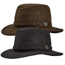 Tilley Mens Ladies TTW2 Tec-Wool Medium Curved Winter Hat Green Brown Grey