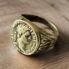 Vintage Brass Roman Style Ring