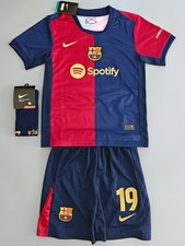 Barcelona  24/25 Kids Home Football Kit 4-13 Years with Socks - YAMAL #19
