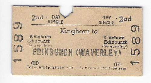 Railway ticket kinghorn to - kinghorn,
