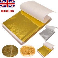 300 Sheets Leaf Foil Gilding Art Craft Metallic Transfer DIY Gold Silver Copper