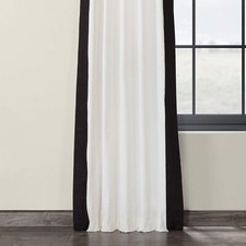 Pleated Vertical Colorblock Curtains 25 X 108 inch for Living Room 1 Panel