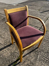 Padded Fabric Wooden Armchair Restaurant Cafe Lounge Bistro