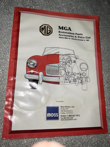 Vintage moss motors mga - mga, parts