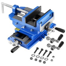 VEVOR Cross Slide Drill Press Vise 4 Inch 2 Way X-Y Axis Bench Vise Cast Iron
