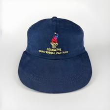 Vintage 1996 Atlanta Olympics Hat Centennial Partner Blue Wide Brim Cap
