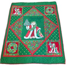 Vintage Santa Quilt 81”x