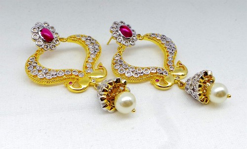 Gold plated artificial pink - gold,