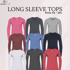 Womens Ladies Plain Long